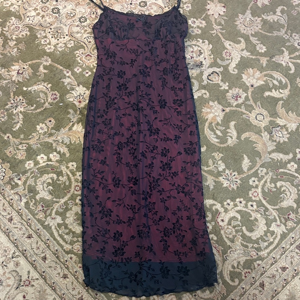 Floral Embroidered Dress Y2K